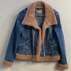 BRAND NEW Free People Denim and Sherpa Jacket Size XS